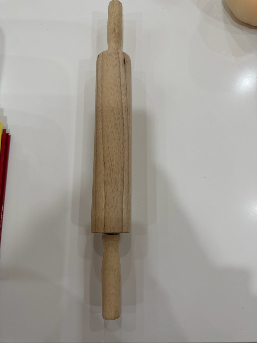 Natural Wood Rolling Pin - Classic Beech Dough Roller